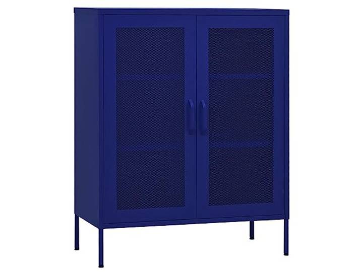 YUTAASU Stahl Sideboard Marineblau 80x35x101 cm