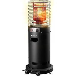 Tresko Heizstrahler TKTHF-001, schwarz, outdoor, Gasheizstrahler, mit Piezo-Zündung, 11000 Watt