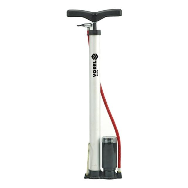 Vorel Fahrrad Standpumpe inkl. 10 Bar Manometer Luftpumpe (82021)