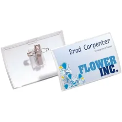 Durable Namensschilder »Click Fold« mit Kombiklemme transparent, 7.5x4 cm