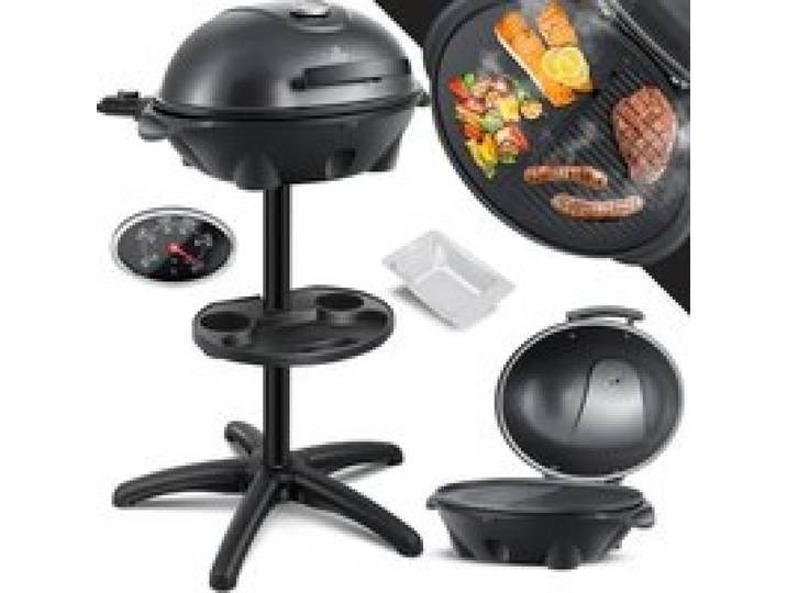 KESSER® Gril électrique Gril de table 2 en 1 Barbecue sur gril avec couvercle et pieds