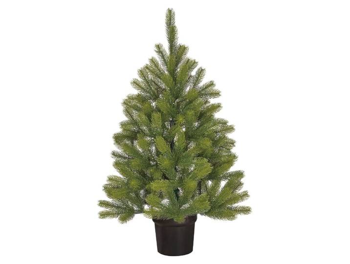 Arbre de Noël artificiel Black Box Trees Nagoya\, hauteur 90 cm\, diamètre 42 cm. Arbre de Noël en plastique avec un pot en plastique\, idéal pour une utilisation en intérieur. Livré avec une batterie et un minuteur. Comprend 175 branches vertes