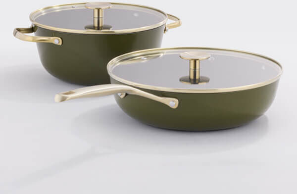 Stellar Cast Light Olive Cookware Duo
