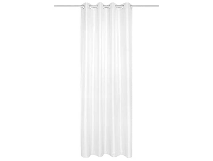 Clever-Kauf-24 Ösenschal Atlantik BxH 140x235cm Blickdicht Vorhang unifarben Schal Gardine (weiß)
