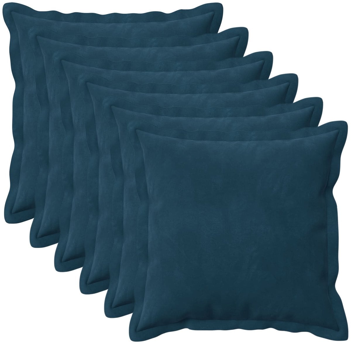 vidaXL Set van 6 Blauwe Fluwelen Kussens van Polyester