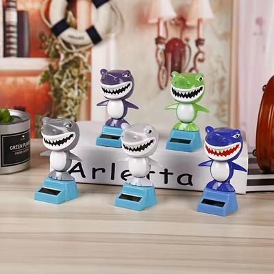 Uplifted Finds Funny Shark Solar Powered Dashboard Ornament grey