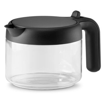 DeLonghi DLSC021 Kaffeekanne aus Glas mit klappbarem Deckel 750ml Karaffe (Schwarz, Transparent) 5513283901