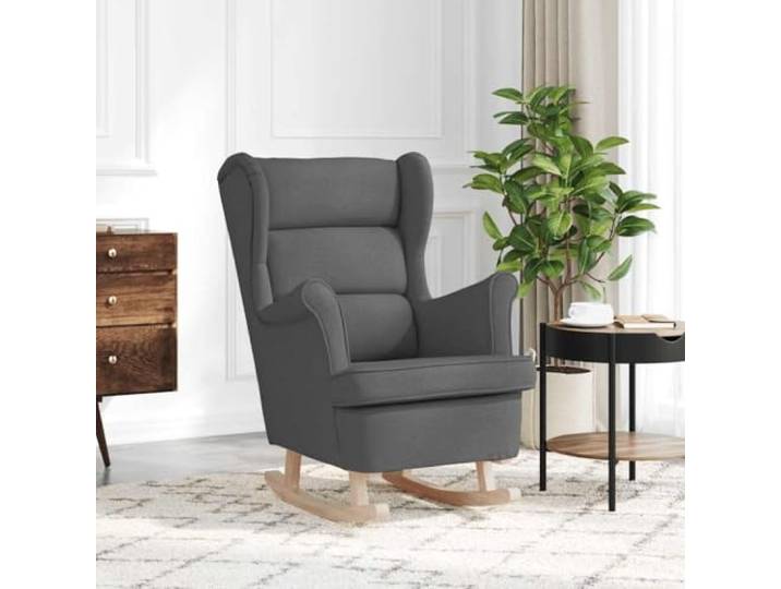 HEFZGDB Schaukelsessel Dunkelgrau 74x90x102 cm Stoff Polsterung Polyester Loungesessel Entspannung Sessel gemütliche Sitzecke