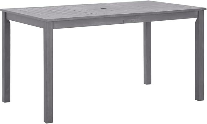 Gartentisch, Tisch Garten, Balkontisch, Mehrzwecktisch, Buffettisch, Biertisch, Bierzelttisch, Flohmarkttisch, Grau 140x80x74 cm Massivholz Akazie
