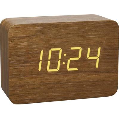 TFA Dostmann 60.2549.08 Funk Wecker Holz, Braun Alarmzeiten 1