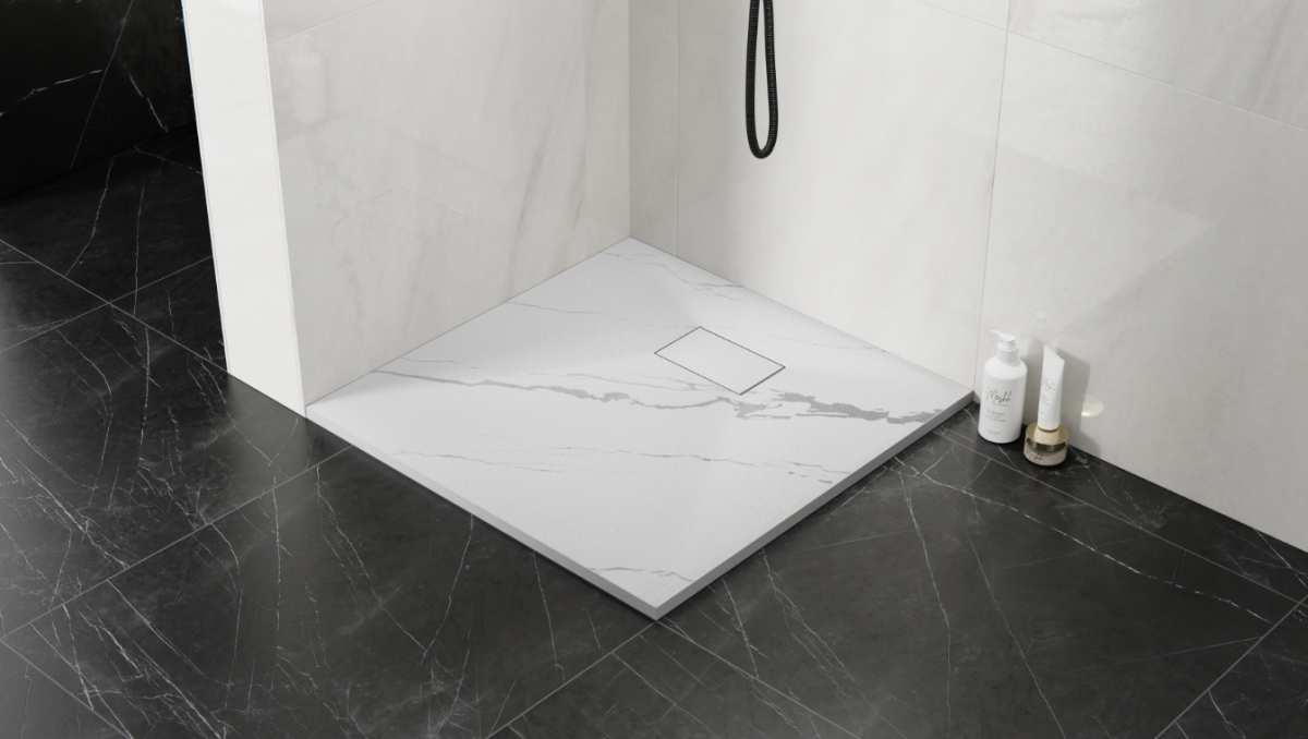 Besco Vexo Marble 80x80cm brodzik kwadratowy  VM-80-80-K