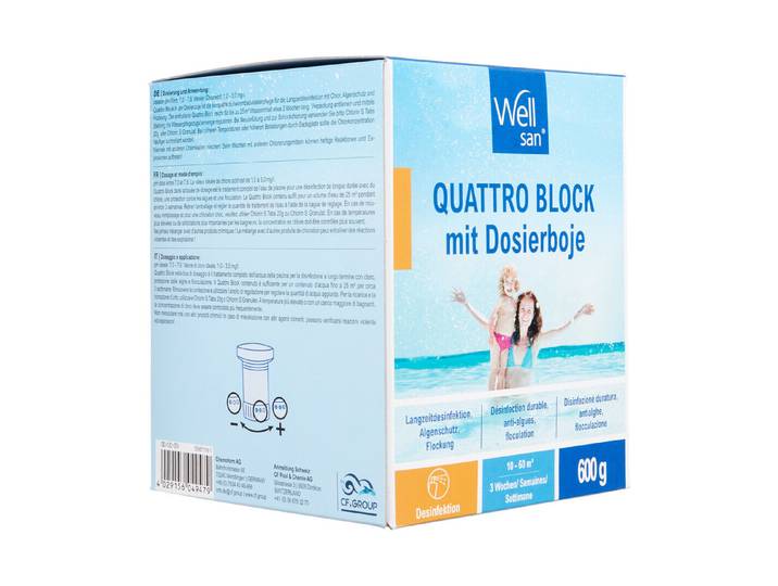 Wellsan Quattro Block im Dosierschwimmer 600 g
