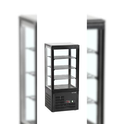 TEFCOLD Kühlvitrine Tischmodell UPD80-BLACK 80l Schwarz, ABS