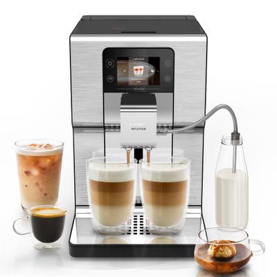 KRUPS Kaffeevollautomat "Intuition Experience Hot&Cold", silber, B:24cm H:36,3cm T:40cm, Kaffeevollautomaten, 30 automatische Getränke, Touchscreen, Cold Brew, Milchsystem, Kaffeevollautomat