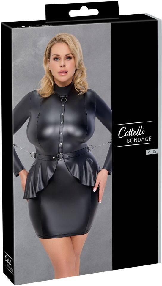 Cottelli BONDAGE Robe mini moulante à manches longues avec attaches bras
