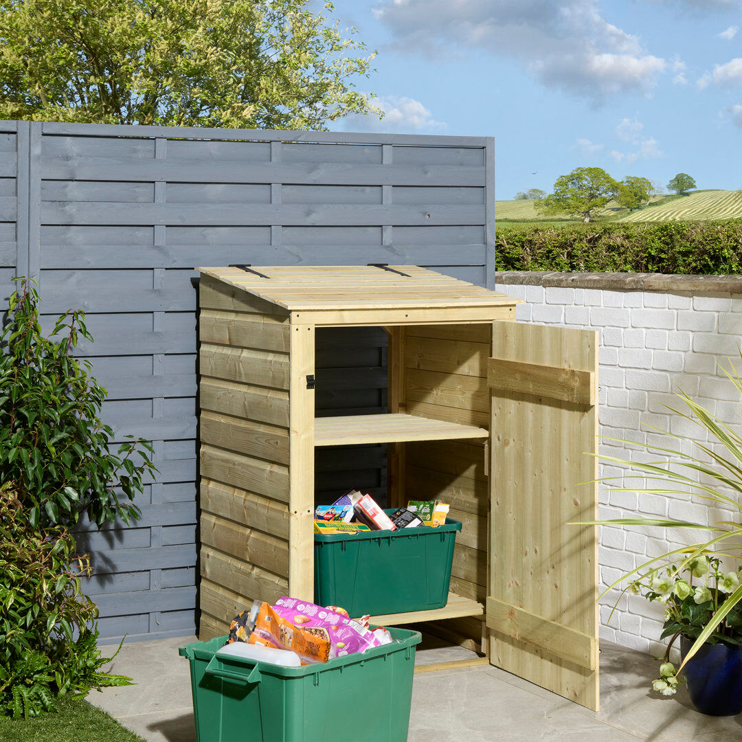 Rowlinson Wooden Bin Store 129cm H X 82cm W X 80cm D
