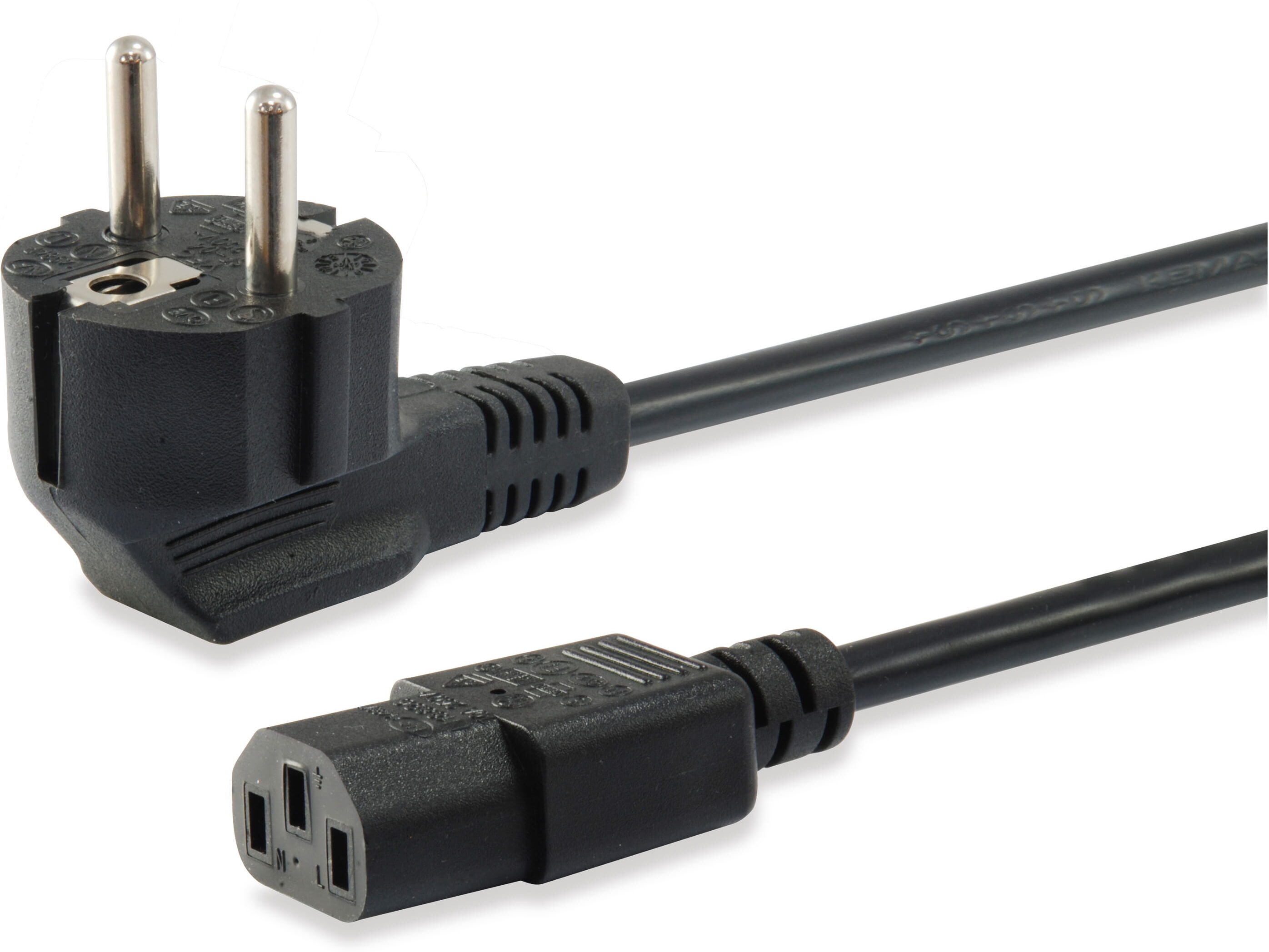 Equip C13 auf Schuko Stromkabel, 3.0m