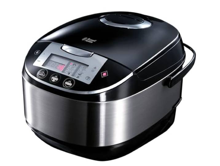 Russell Hobbs Multikocher, 5,0 l, Edelstahl und Schwarz, Digitales Display