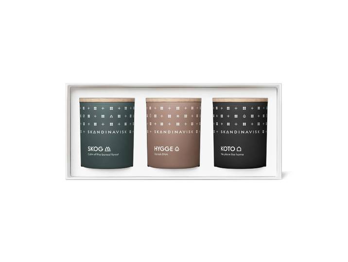 Skandinavisk Coffret cadeau bougie parfumée Hibernation mini 3 pièces