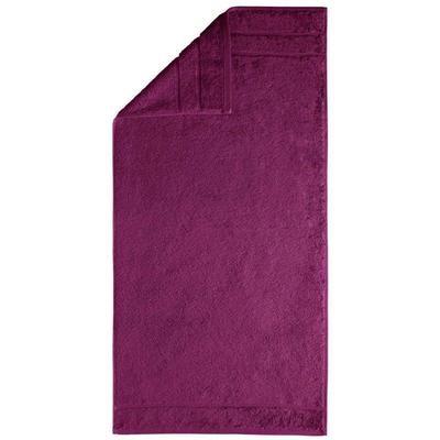 Badetuch EGERIA "Prestige", lila (cassis), B:75cm L:160cm, Walkfrottee, Obermaterial: 100% Baumwolle, Handtücher, Badetuch, Uni Programm mit Streifenbordüre, SUPIMA Baumwolle