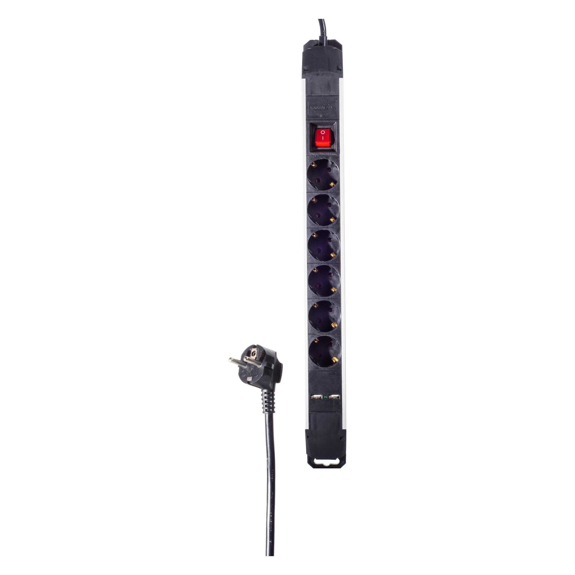 Shiverpeaks BS09-20265 Stromverteilereinheit (PDU) 6 AC-Ausgänge Schwarz (6x, 1.50 m) (BS09-20265)
