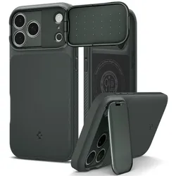 Spigen - Optik Armor MagSafe - iPhone 17 Pro - Abyss Green (Apple iPhone 17 Pro, Apple iPhone 17 Pro Max, Apple iPhone 18 Pro), Smartphone Hülle, Grün