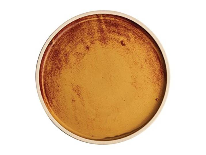 Olympia FA308 Canvas plat ronde plaat, 250mm, Sienna roest, 6 stuks