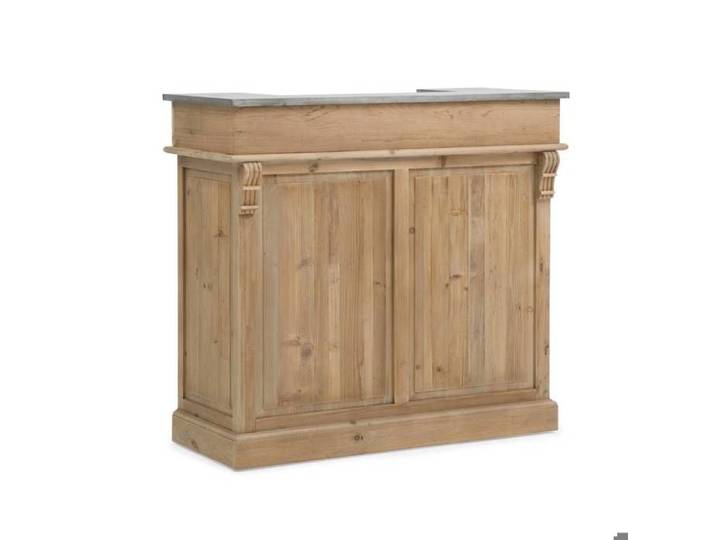 Meuble bar en bois recyclé 120cm Garance