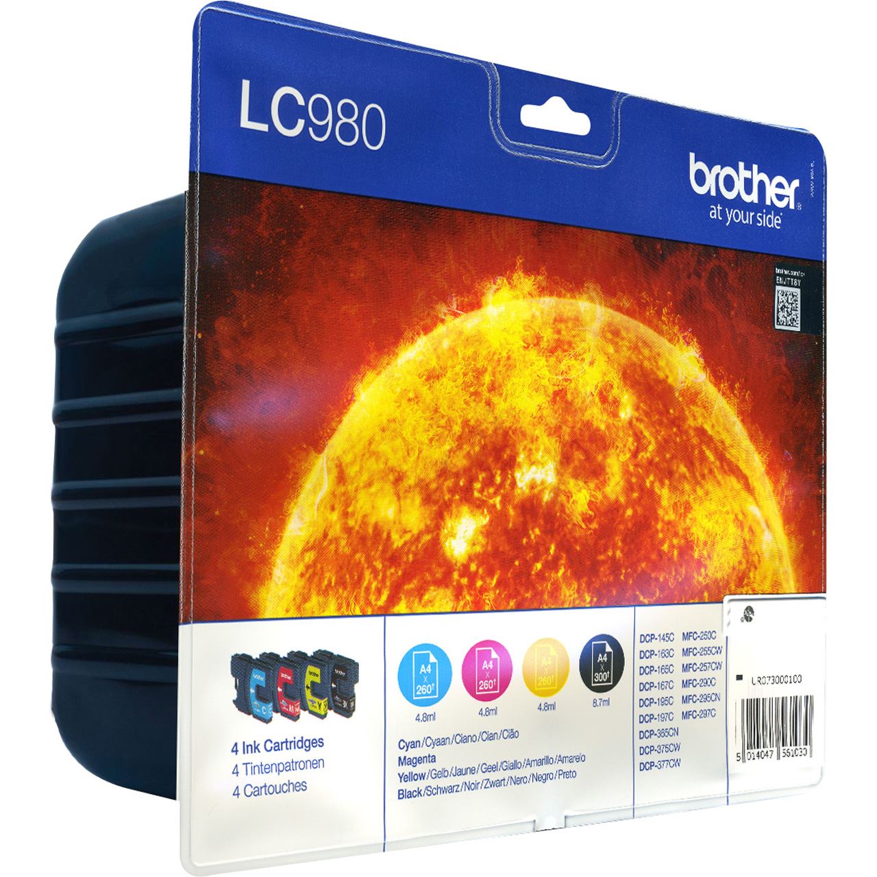 Brother Tinte LC980VALBPDR schwarz/cyan/magenta/gelb