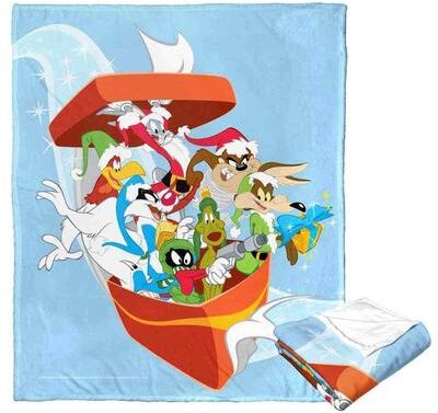 Northwest Warner Brothers Looney Tunes Christmas Silk Touch Throw Blanket