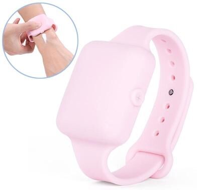 Inspired Deals Portable Silicone Travel Bottle 10ml Refillable Wristband Dispenser For Hand Sanitizer, Soap & Lotion pink