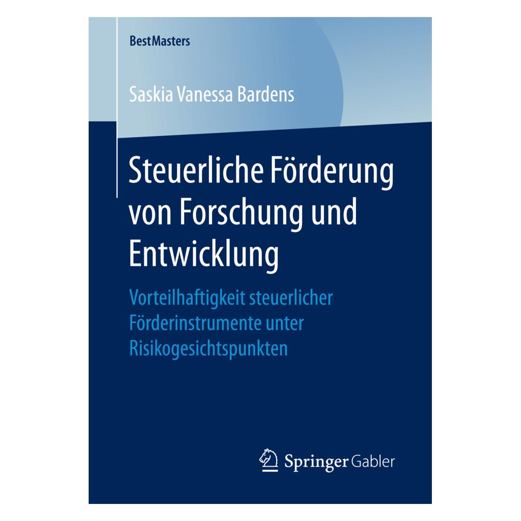 Springer Steuerliche Förderung von Forschung und Entwicklung (Deutsch, Softcover, Saskia Vanessa Bardens) (55893920)
