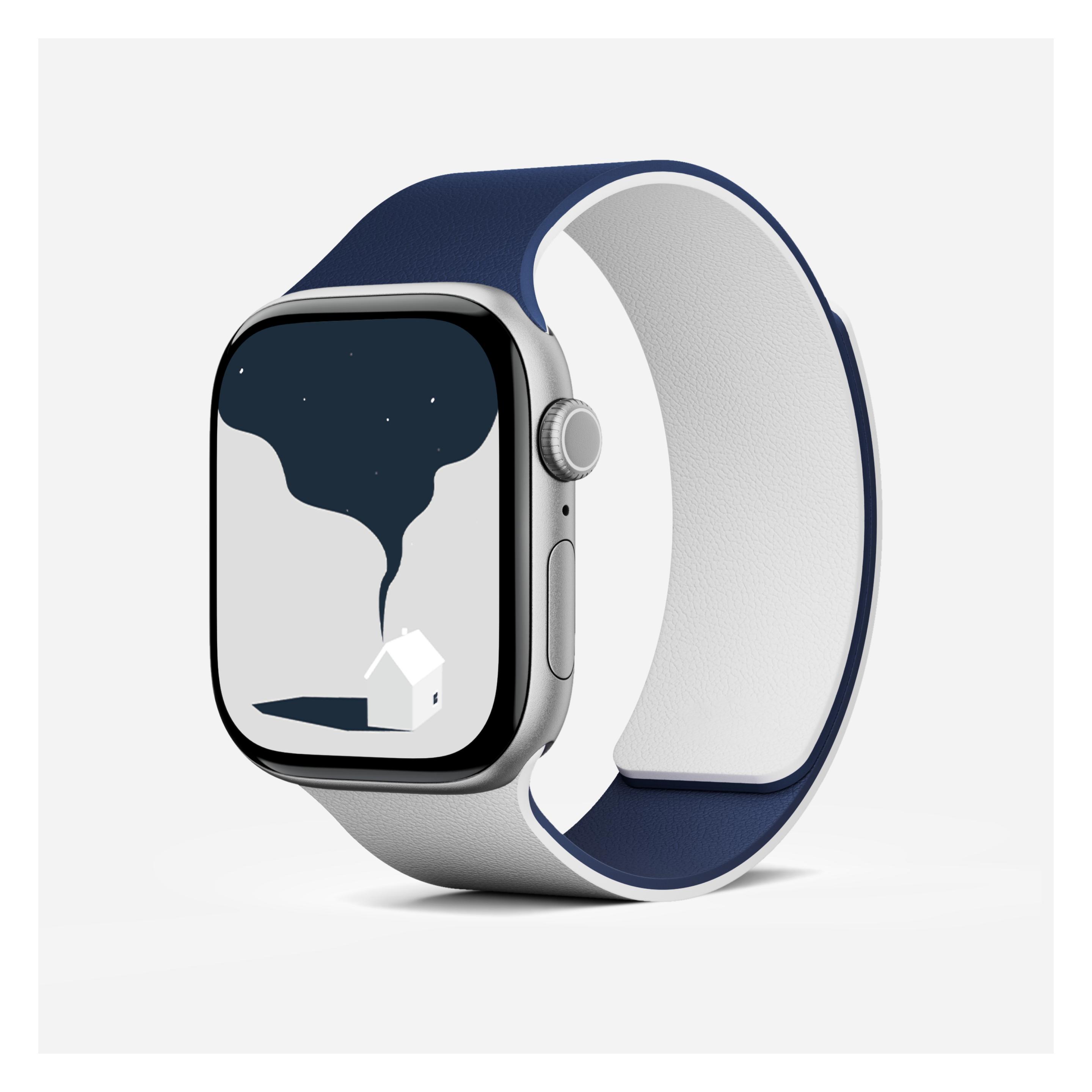 MOFT Apple MOVAS Snap Watch Band 46mm (49 mm, Edelstahl, Magnete, Silikon) (MD025-1-46-JTBKBHWT)