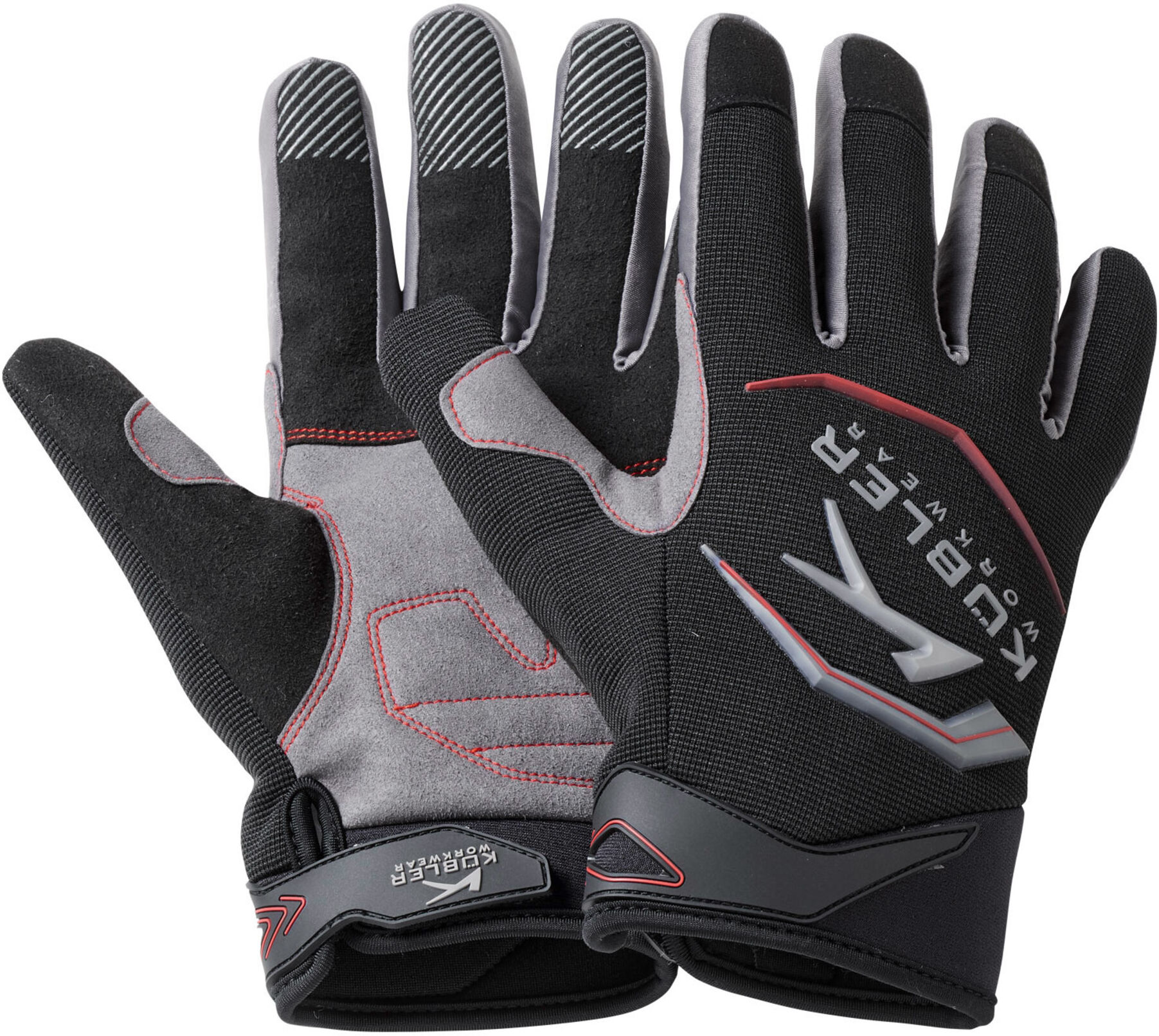 Kübler Arbeitshandschuhe 8001 schwarz/mittelgrau M ; Kübler Workwear (8001 9414-9995-M)