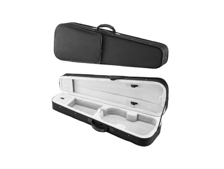 VEVOR Étui pour Violon 4/4\, en Nylon\, Léger et Portable\, Doublure en Peluche\, Double Bandoulière\, Anti-Rayures\, Forme Triangulaire Professionnelle\, Transport Confortable à l'Épaule ou à la Main\, Noir