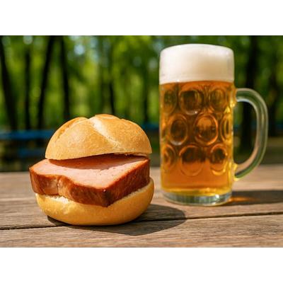 CALVENDO Puzzle Leberkässemmel mit Leberkäse in freier Natur | 1000 Teile Lege-Größe 64x48cm Foto-Puzzle für glückliche Stunden, Sonstige von ,