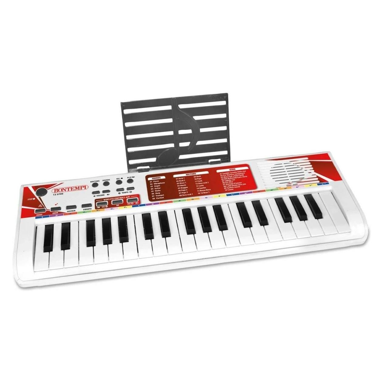 Bontempi Elektronik-Keyboard mit 37 Tasten weiss (Multilingual) (123790)