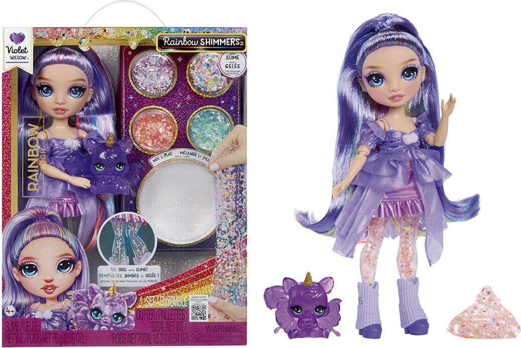 Rainbow High Muñeca Rainbow Shimmers con Slime Violet MGA.