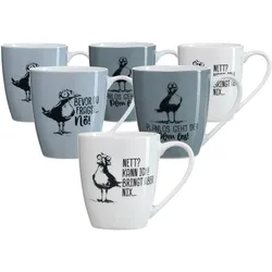 HENKELBECHER Möwe grau 360 ml 6er Set