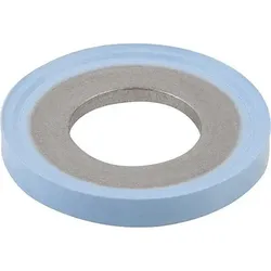 DICHT-UND UNTERLEGSCHEIBE HYGIENIC USIT®, D=12,1, EDELSTAHL 1.4404, KOMP:FLUOROPRENE XP45 BLAU EHEDG