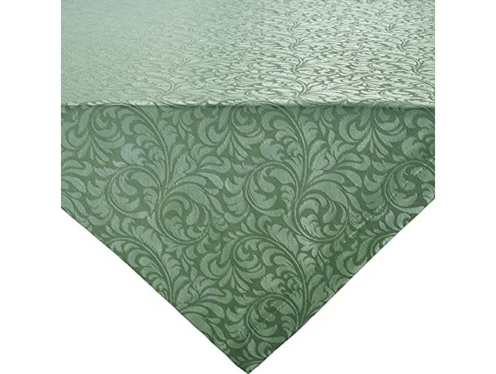 Erwin Müller Tischwäsche, Mitteldecke, Tischdecke Uni, Serie Hamm Salbei Größe 130x130 cm - mit hochwertigem Kuvertsaum und Fleckschutz ausgerüstet