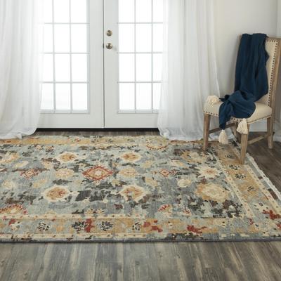 Alora Decor Abby Dark Grey Classical Hand-spun Wool Area Rug