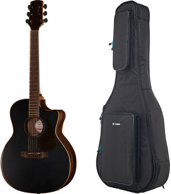 Harley Benton CLG-70ASR CE SBK Solid w/Bag Natur matt mit schwarzer Decke