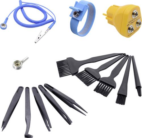 Quadrios ESD-Erdungsbox 3.60m Druckknopf 10 mm, Bananenstecker, Krokodilklemme