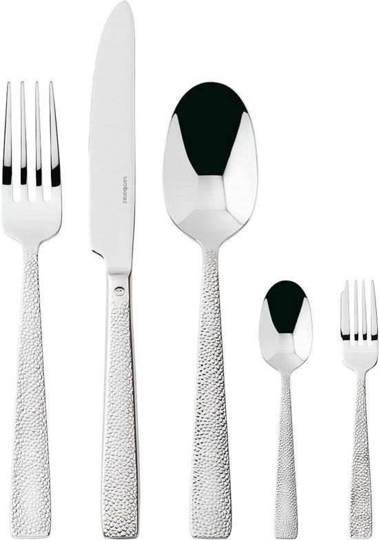 Famanu 30-teilige Besteckset Edelstahl für Tisch und Kaffee - Set mit Messer, Gabel, Löffel, Kaffeelöffel und Kuchengabel