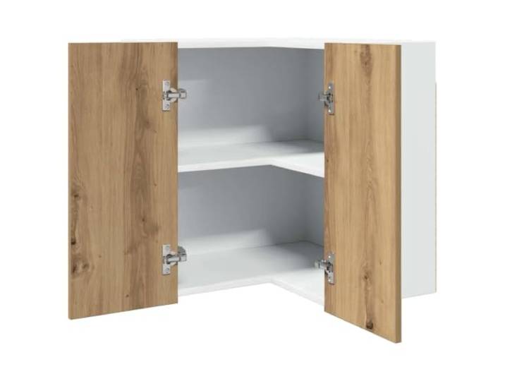 Helloshop26 Hängeschrank Eckschrank, großer Raum, Küche, 57 x 57 x 60 cm, aus Holz, Eiche, handwerklich gefertigt, 02_0050765