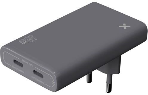 Carregador 2x USB-C WeFix Pro - 65W - Cinzento
