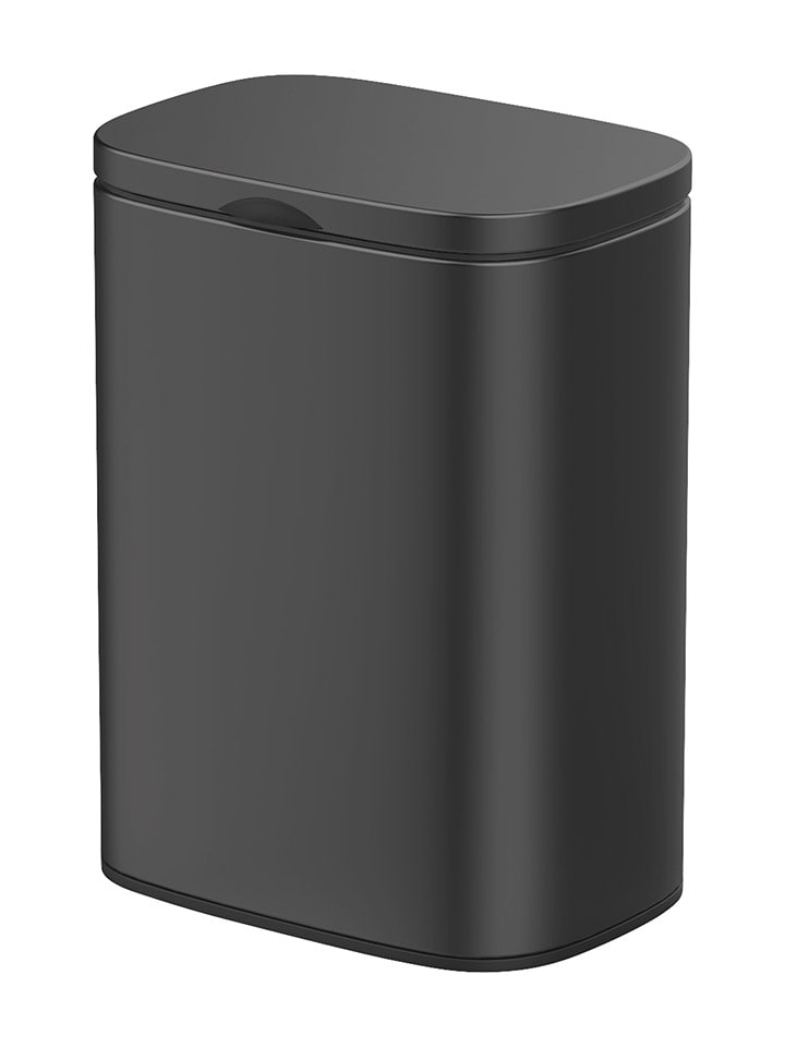 Wenko Edelstahl-Mülleimer in Schwarz- 5 l - onesize