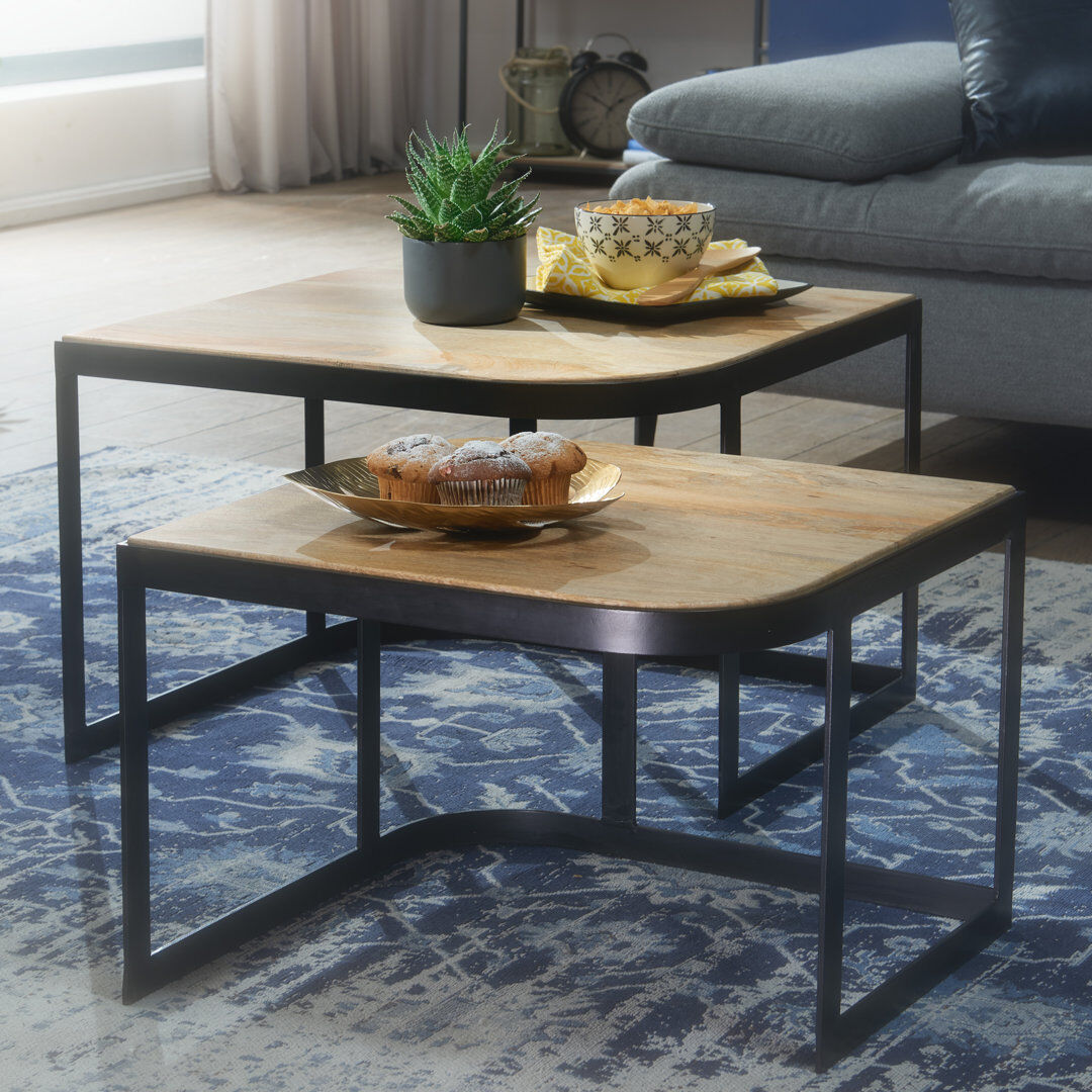 Rio Schaffner Frame Coffee Table Beige 40cm H X 60cm W X 60cm D