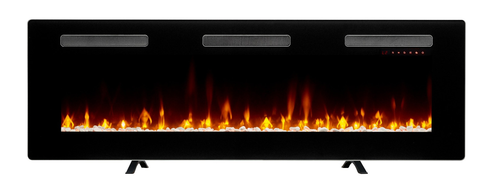 Dimplex Sierra Optiflame TV-mediamuur elektrische haard, 60 inch / 152,4 cm, 7 vlamkleuren, 3 decoraties, 1,6 kW verwarming